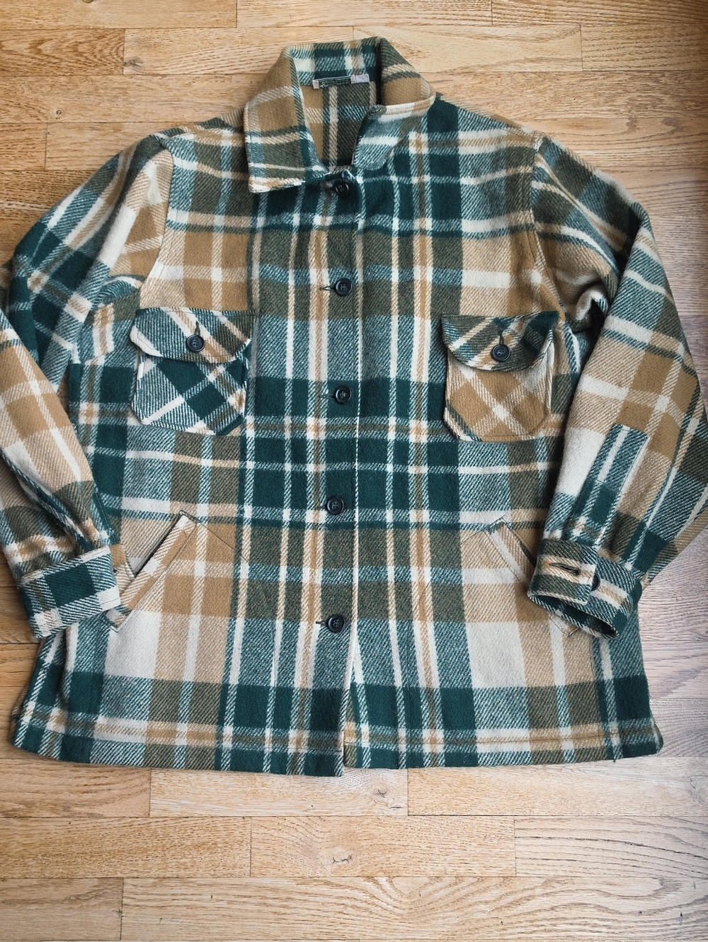 (L) L.L. Bean Wool Shacket Gorpcore Vintage 50s Quality Outdoor Cozy Athleisure